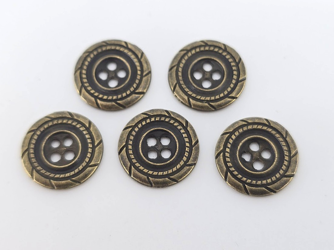 458 2 METAL BUTTON 15MM 458 - Image 1