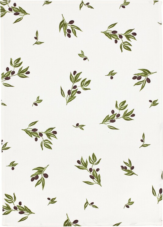 HALF LINEN TOWEL 50*70CM "OLIVES"