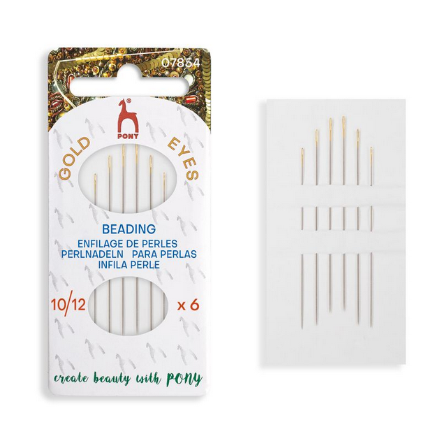 07854 beading 1012 gold PONY GOLD EYE BEADING NEEDLES 07854 - Image 1